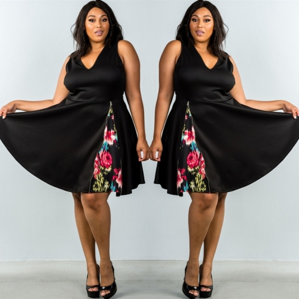 1x-3x New PLUS SIZE DRESS SIDE ZIP DESIGN - Picture 2 of 6